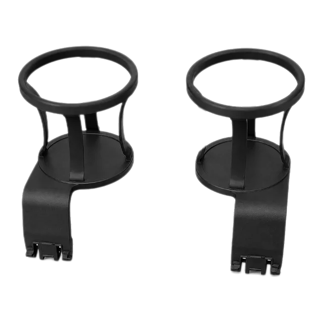 Pair of 3D printed cup holders that clip into the original mounts of a Mazda MX-5 ND