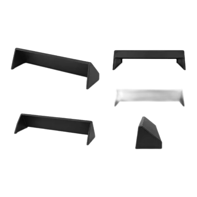 Matte black 3D printed sun visor hood fitted over a VW T5 campervan stereo